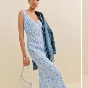 Reformation Blue Floral Maxi Dress